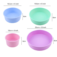 2/4 sztuk losowy kolor okrągły kształt formy silikonowe do ciasta naczynia kuchenne do pieczenia akcesoria do ciast DIY desery pianki silikonowe formy do pieczenia 6